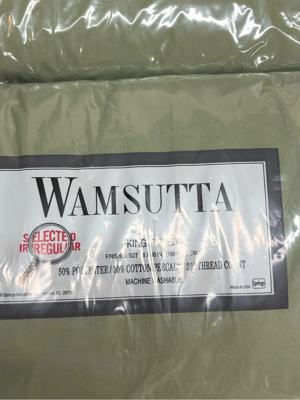 Wamsutta King Fitted Sheet - Sage Green Bundle of 2